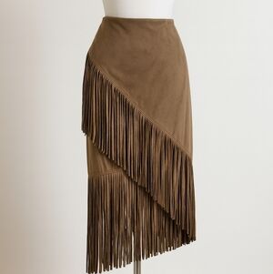 Mossimo Supply Co. Tan Skirt with Fringe Detail✨✨